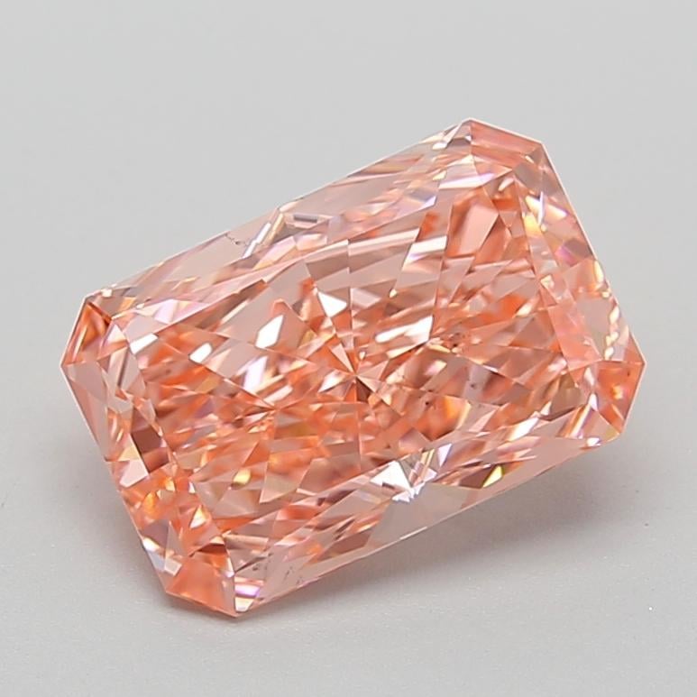 3.38 Ct. Fancy Vivid  Pink Radiant Lab Grown Diamond
