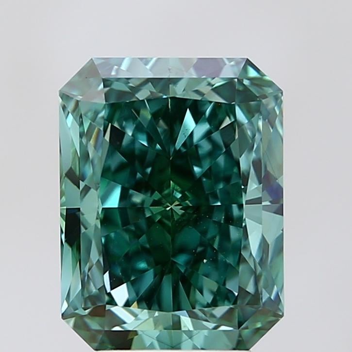 4.03 Ct. Fancy Vivid Green Radiant Lab Grown Diamond