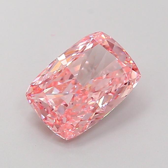 2.05 Ct. Fancy Vivid Pink Cushion Lab Grown Diamond