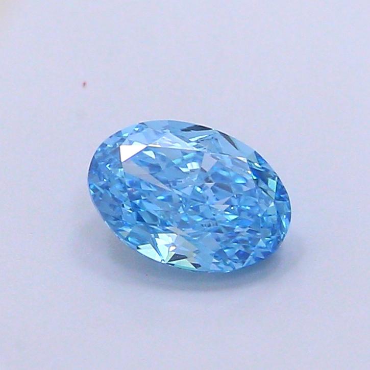1.01 Ct. Fancy Vivid  Blue Oval Lab Grown Diamond