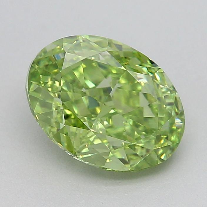 1.03 Ct. Fancy Vivid Green Oval Lab Grown Diamond