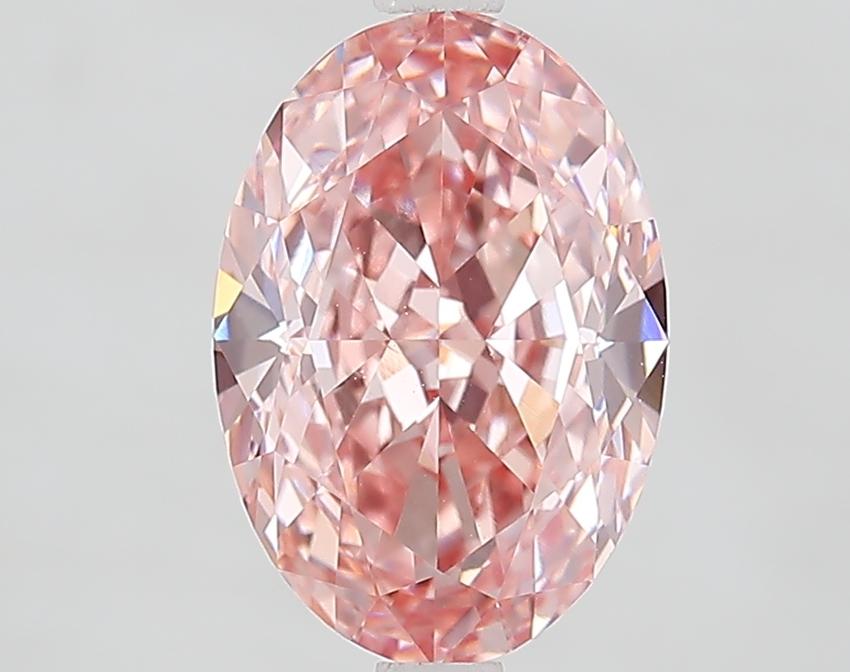 3.10 Ct. Fancy Vivid Pink Oval Lab Grown Diamond
