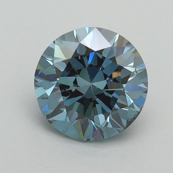 0.90 Ct. Fancy Vivid Blue Round Lab Grown Diamond