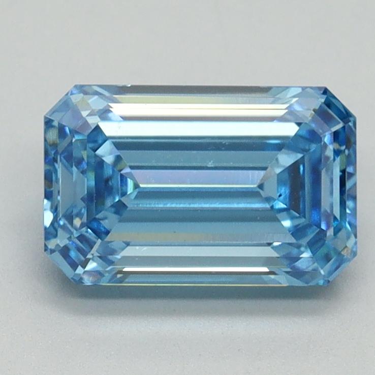 1.57 Ct. Fancy Vivid Blue Emerald Lab Grown Diamond