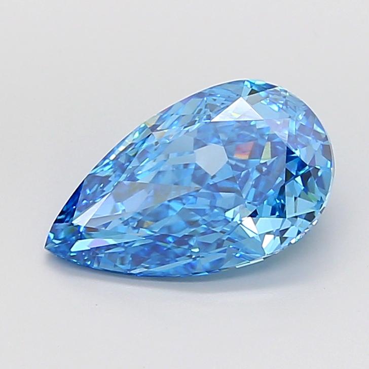 4.03 Ct. Fancy Vivid Blue Pear Lab Grown Diamond