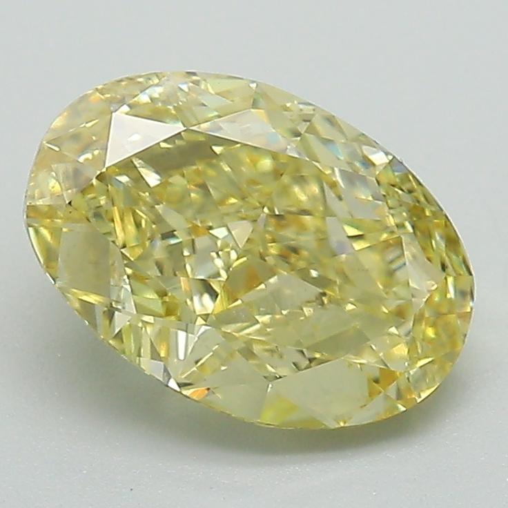 2.03 Ct. Fancy Intense  Yellow Oval Lab Grown Diamond
