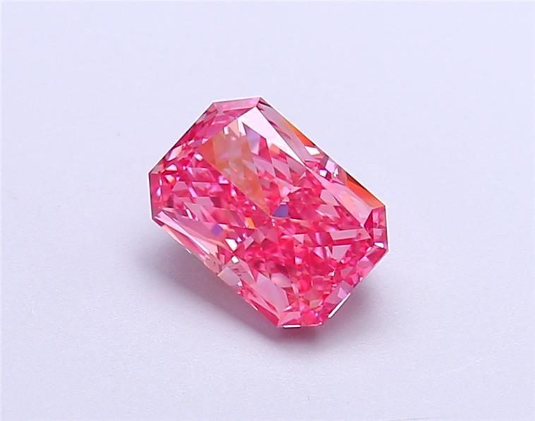 1.14 Ct. Fancy Vivid Pink Radiant Lab Grown Diamond