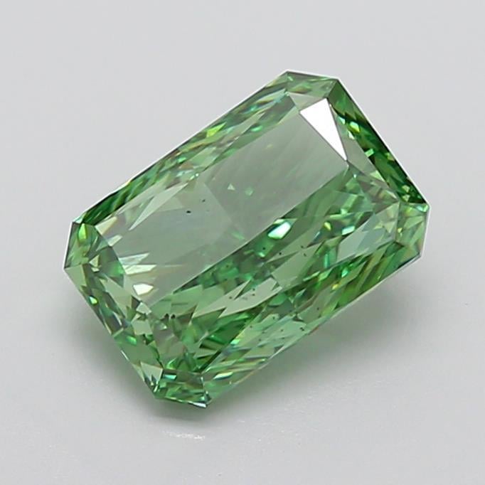 3.54 Ct. Fancy Vivid Green Radiant Lab Grown Diamond