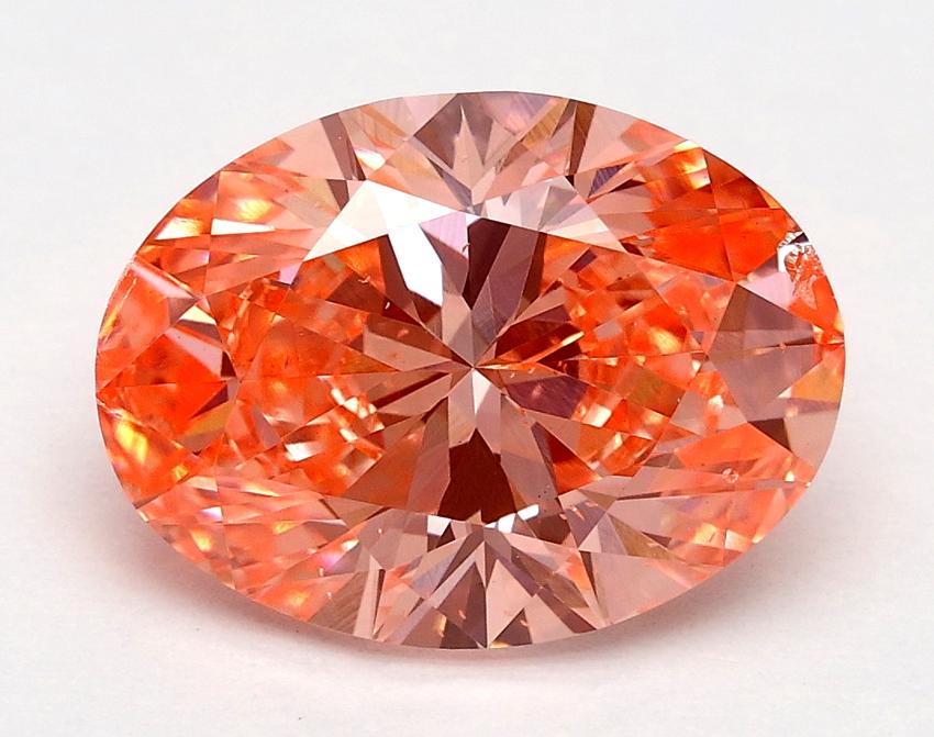 2.51 Ct. Fancy Vivid Pink Oval Lab Grown Diamond