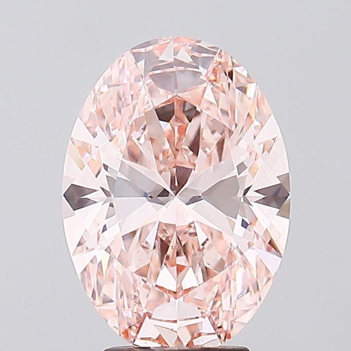 4.14 Ct. Fancy Intense Pink Oval Lab Grown Diamond