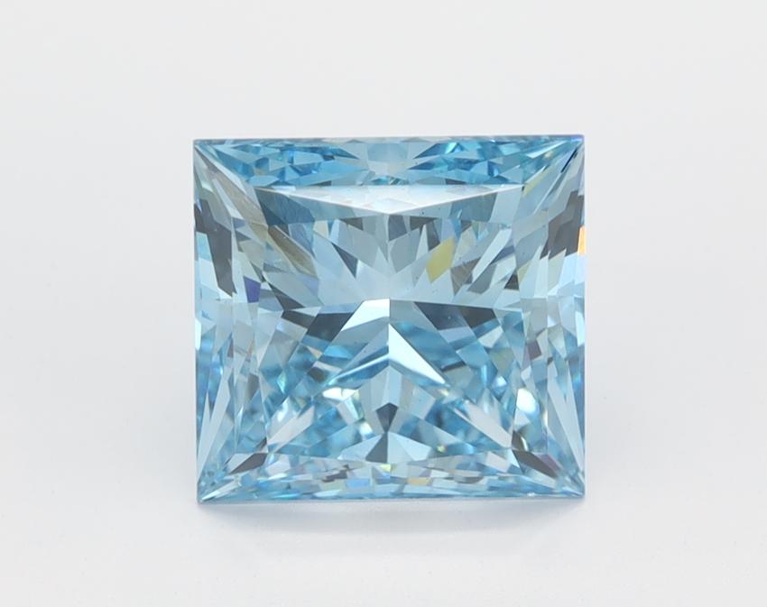 2.29 Ct. Fancy Vivid Blue Princess Lab Grown Diamond