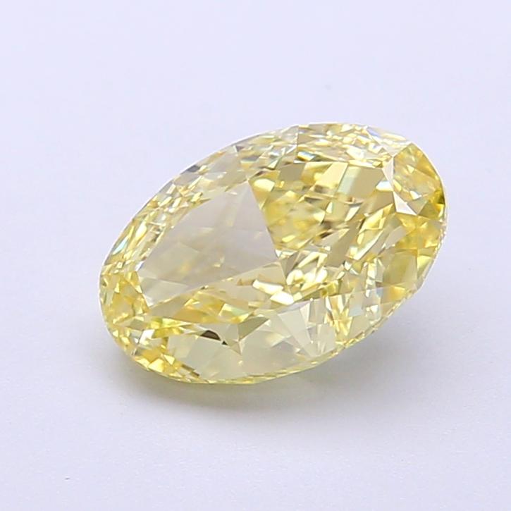 1.66 Ct. Fancy Intense  Yellow Oval Lab Grown Diamond