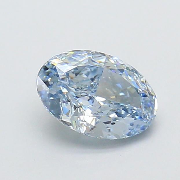 1.02 Ct. Fancy Intense  Blue Oval Lab Grown Diamond