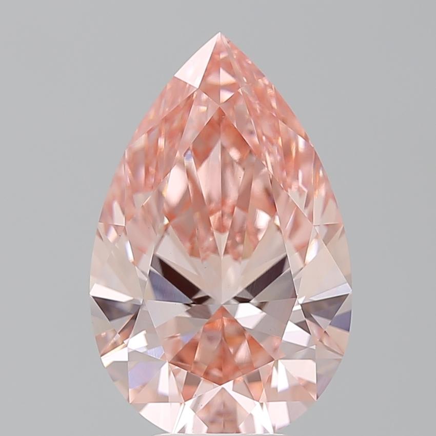 6.03 Ct. Fancy Vivid Pink Pear Lab Grown Diamond