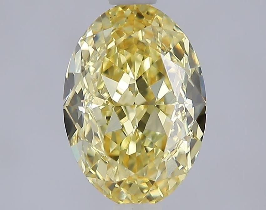 2.09 Ct. Fancy Vivid Yellow Yellow Oval Lab Grown Diamond