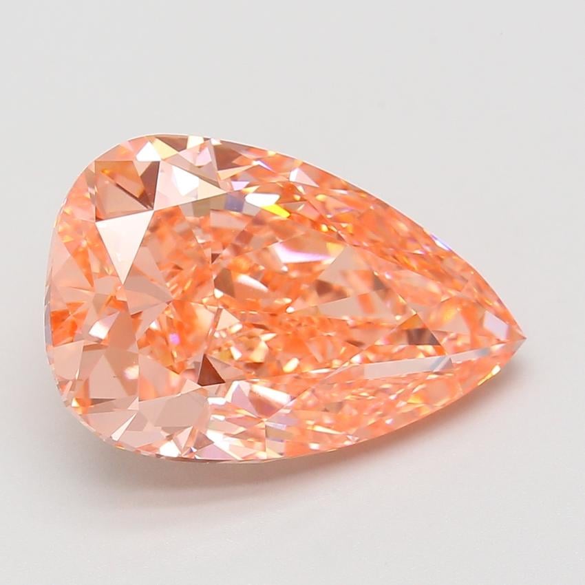 9.01 Ct. Fancy Vivid Pink Pear Lab Grown Diamond