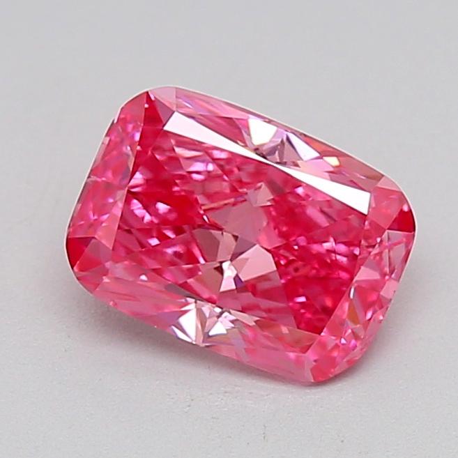 1.28 Ct. Fancy Vivid  Pink Cushion Lab Grown Diamond