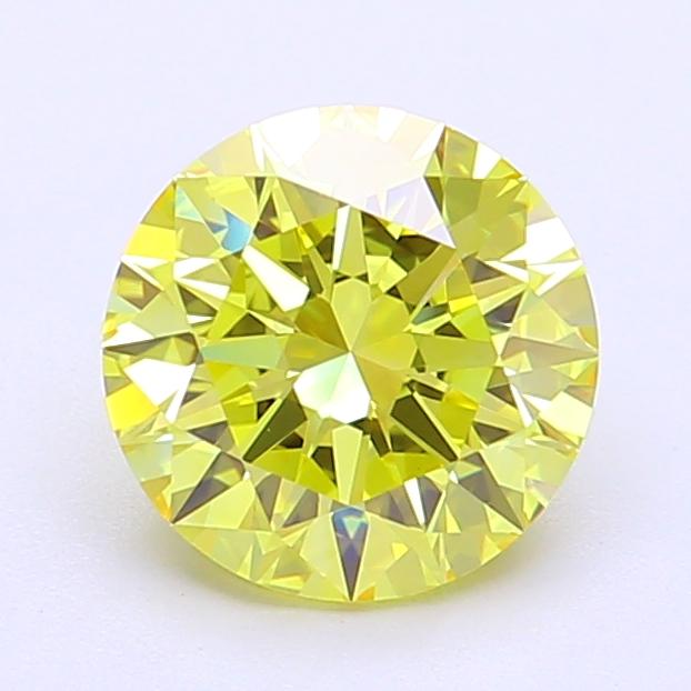 1.71 Ct. Fancy Vivid  Yellow Round Lab Grown Diamond