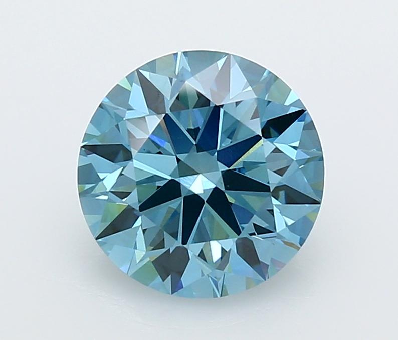 3.01 Ct. Fancy Vivid  Blue Round Lab Grown Diamond