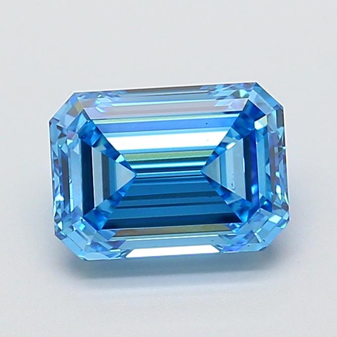 2.24 Ct. Fancy Vivid  Blue Emerald Lab Grown Diamond