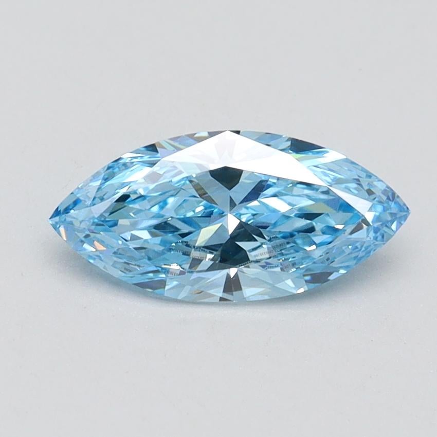 0.81 Ct. Fancy Vivid Blue Marquise Lab Grown Diamond