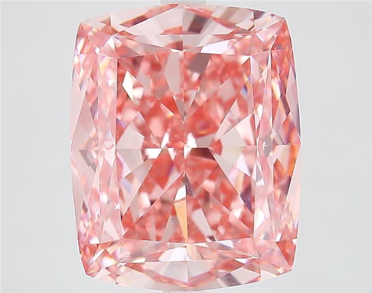 10.03 Ct. Fancy Vivid  Pink Cushion Lab Grown Diamond