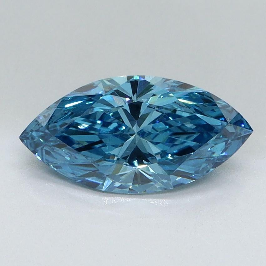1.05 Ct. Fancy Vivid Blue Marquise Lab Grown Diamond