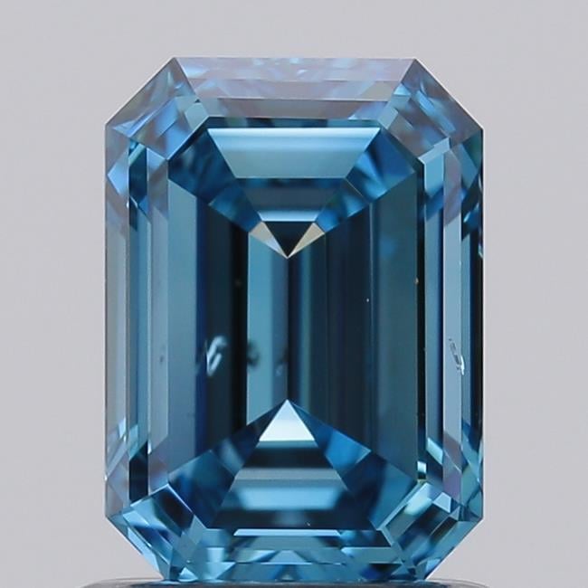 1.09 Ct. Fancy Vivid  Blue Emerald Lab Grown Diamond