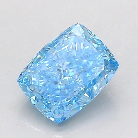 1.01 Ct. Fancy Vivid  Blue Cushion Lab Grown Diamond