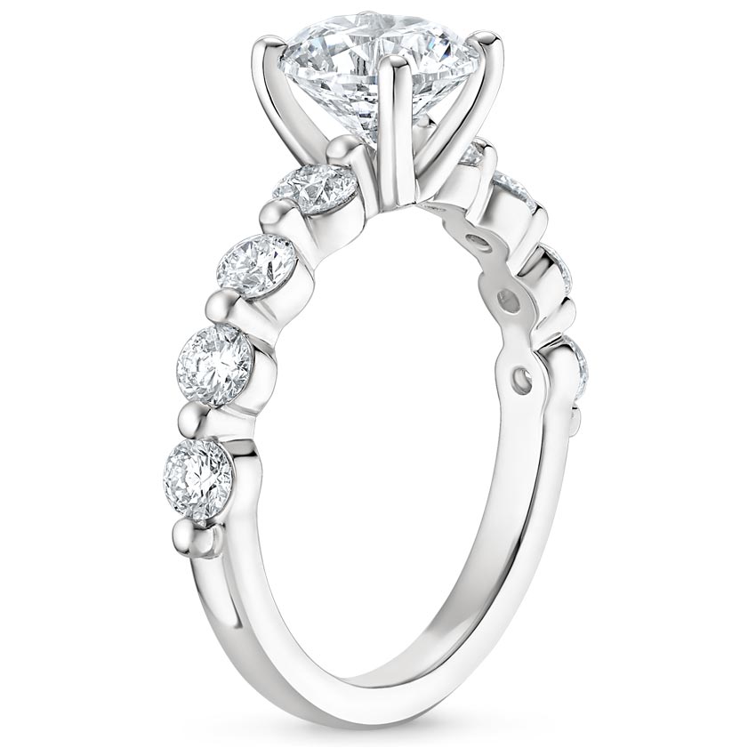18K White Gold Monaco Diamond Ring (2/3 ct. tw.), large side view
