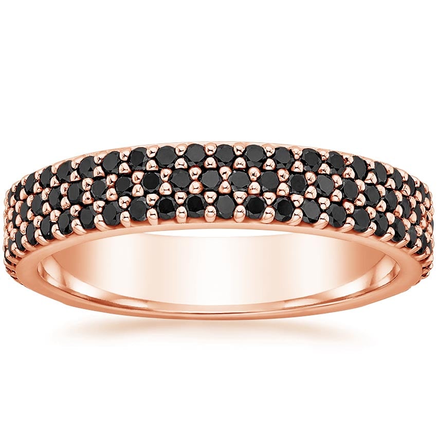 Rose gold diamond engagement ring with surprise diamond details