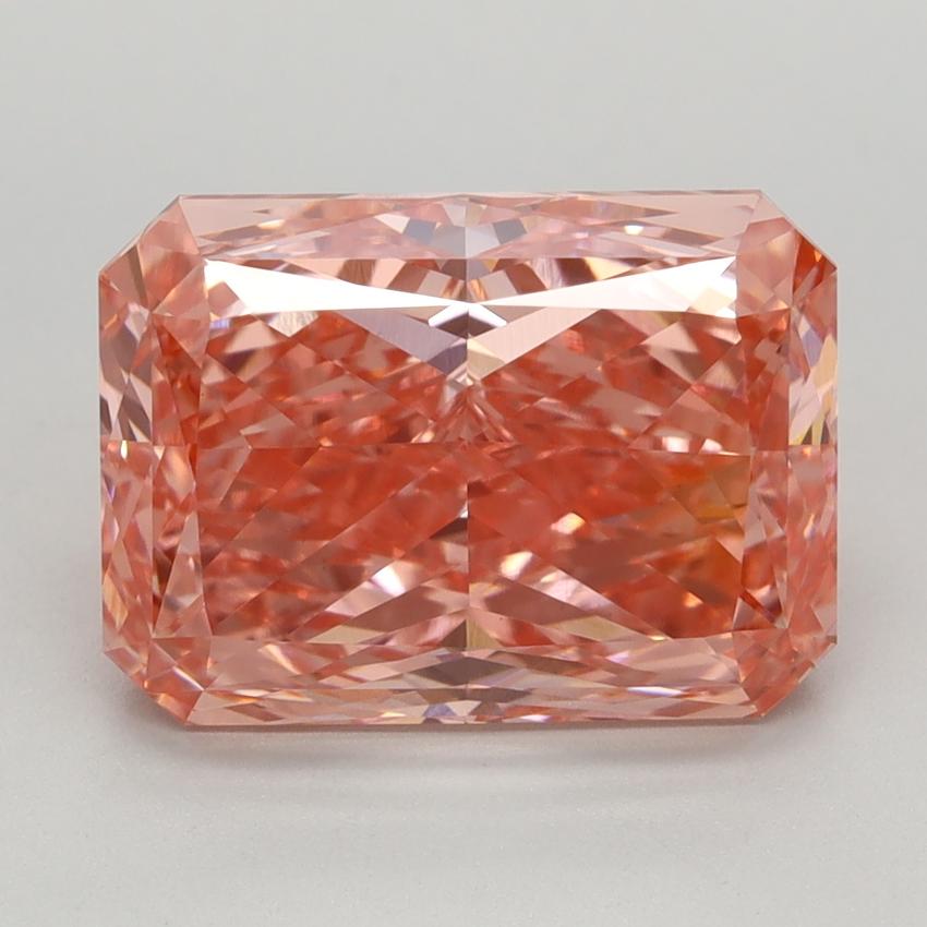 4.24 Ct. Fancy Vivid Pink Radiant Lab Grown Diamond