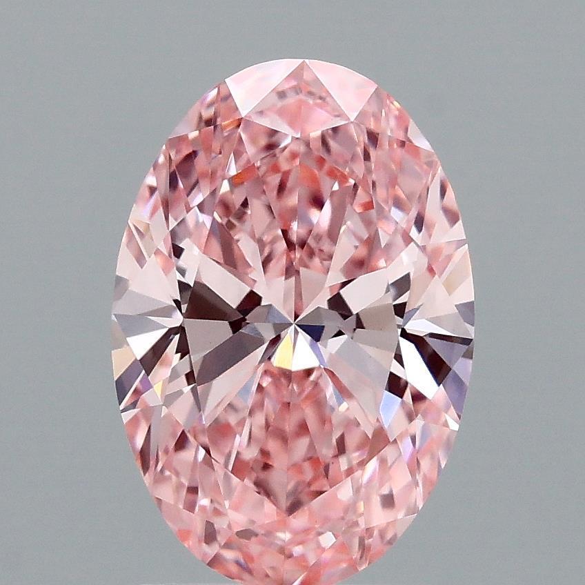 2.09 Ct. Fancy Vivid Pink Oval Lab Grown Diamond