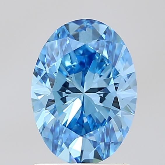 1.50 Ct. Fancy Vivid Blue Oval Lab Grown Diamond