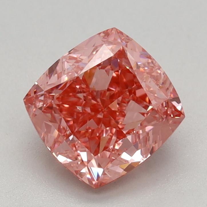 1.08 Ct. Fancy Vivid Pink Cushion Lab Grown Diamond