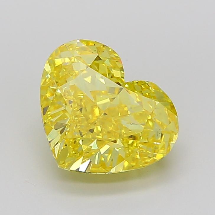 4.97 Ct. Fancy Vivid Yellow Heart Lab Grown Diamond