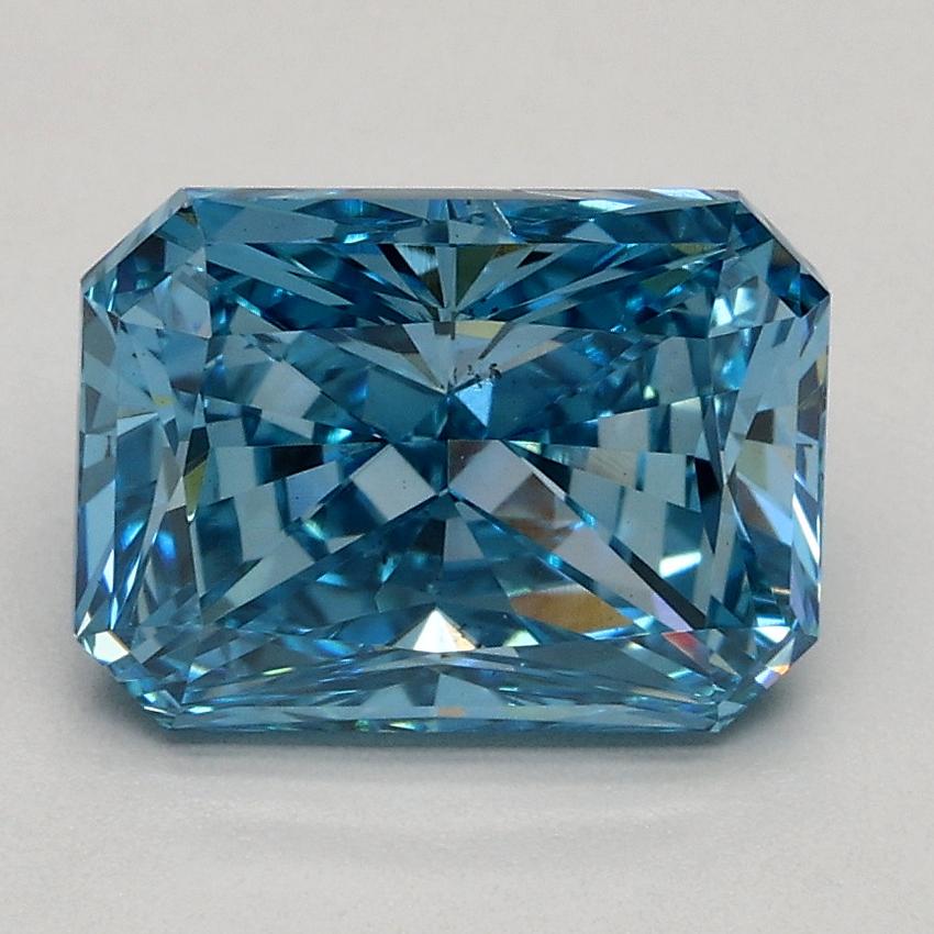 2.02 Ct. Fancy Vivid Blue Radiant Lab Grown Diamond