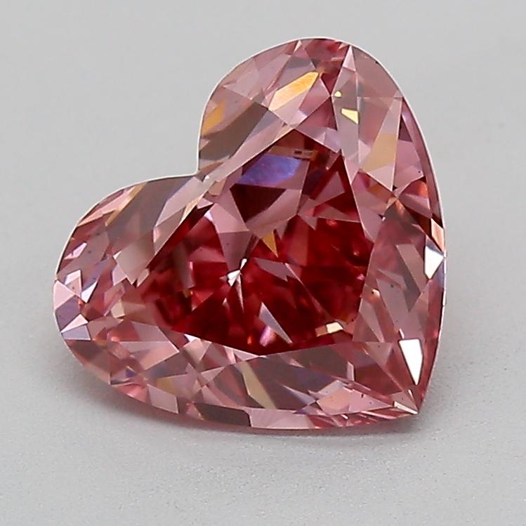 1.57 Ct. Fancy Vivid Brownish Pink Heart Lab Grown Diamond