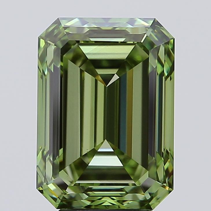 5.09 Ct. Fancy Vivid Green Emerald Lab Grown Diamond