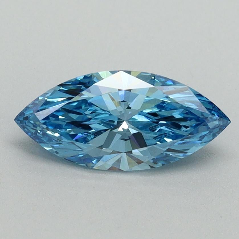 0.81 Ct. Fancy Vivid Blue Marquise Lab Grown Diamond