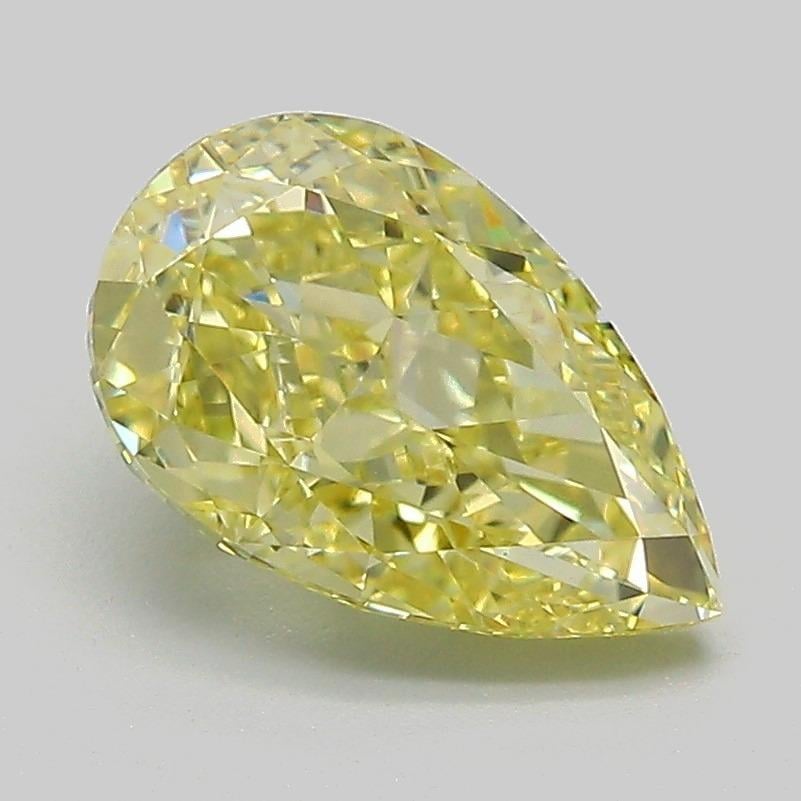 2.06 Ct. Fancy Intense Yellow Pear Lab Grown Diamond