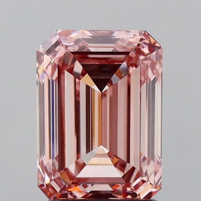 1.64 Ct. Fancy Intense Brownish Pink Emerald Lab Grown Diamond