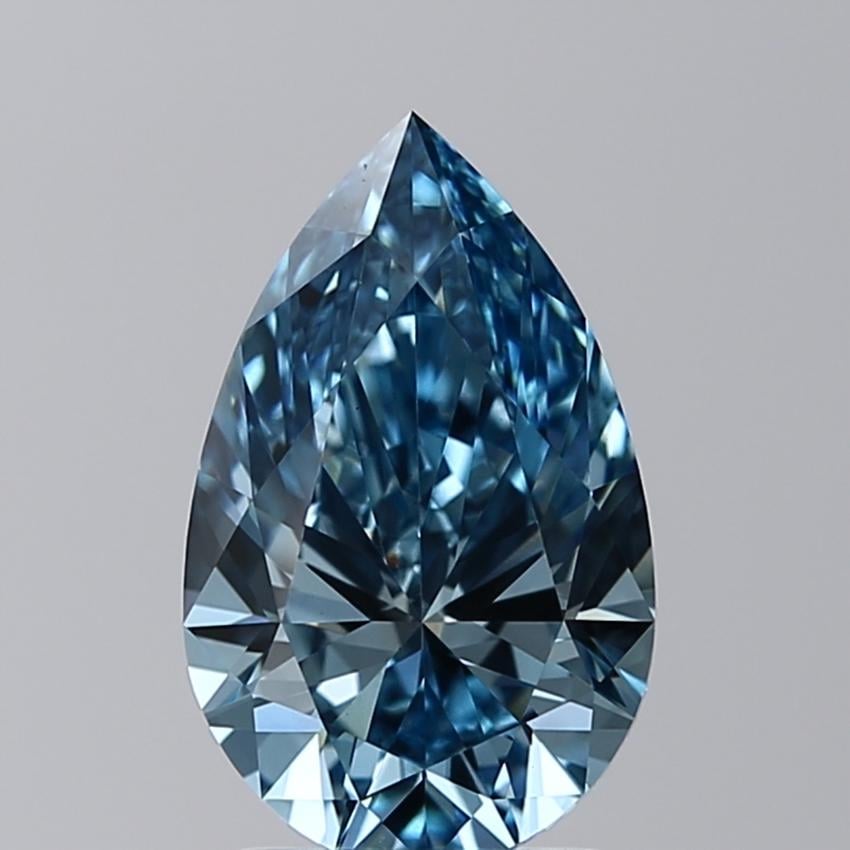 2.01 Ct. Fancy Vivid Blue Pear Lab Grown Diamond