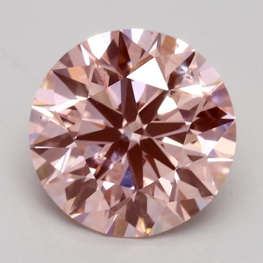 2.42 Ct. Fancy Intense Pink Round Lab Grown Diamond