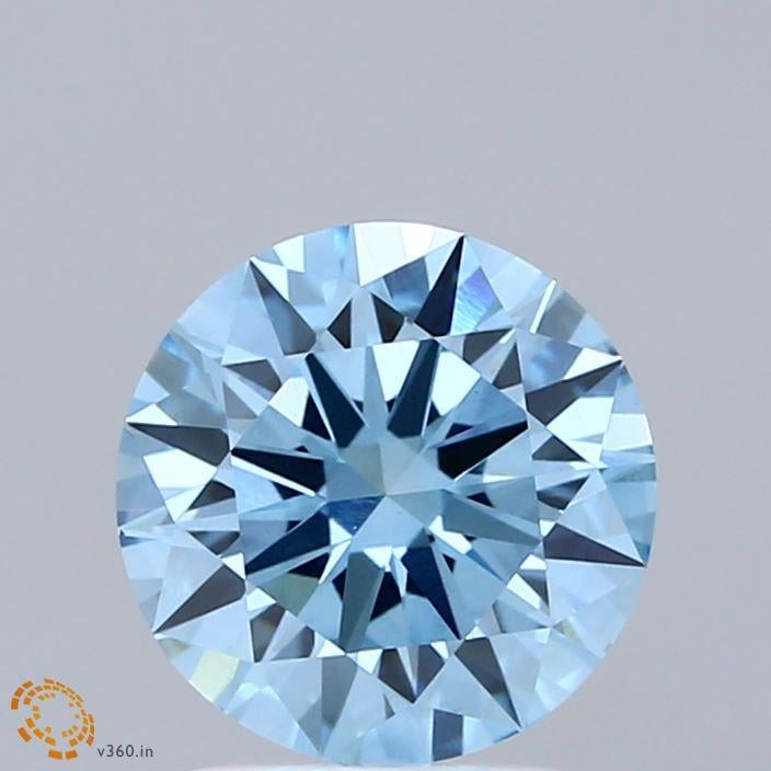 2.01 Ct. Fancy Vivid Blue Round Lab Grown Diamond