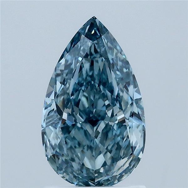 1.54 Ct. Fancy Vivid Blue Pear Lab Grown Diamond