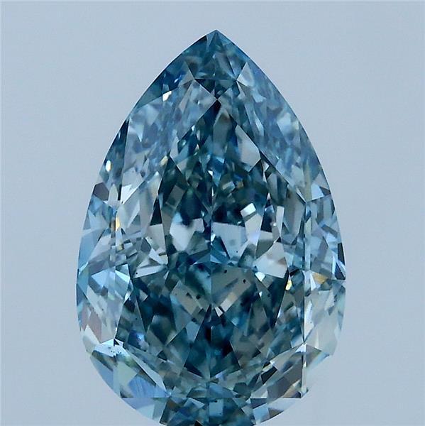 3.08 Ct. Fancy Vivid Blue Pear Lab Grown Diamond