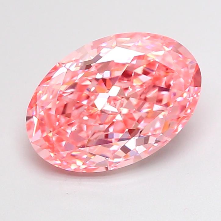 2.73 Ct. Fancy Vivid Pink Oval Lab Grown Diamond