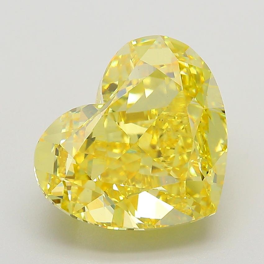 7.16 Ct. Fancy Vivid  Yellow Heart Lab Grown Diamond