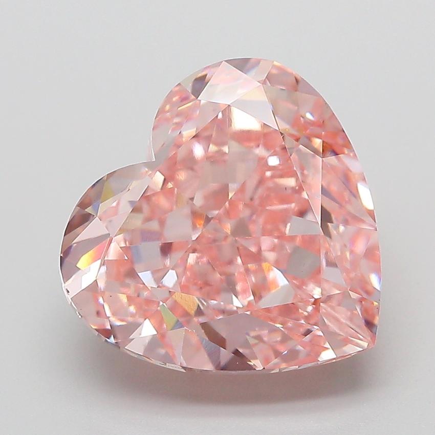 7.01 Ct. Fancy Vivid  Pink Heart Lab Grown Diamond